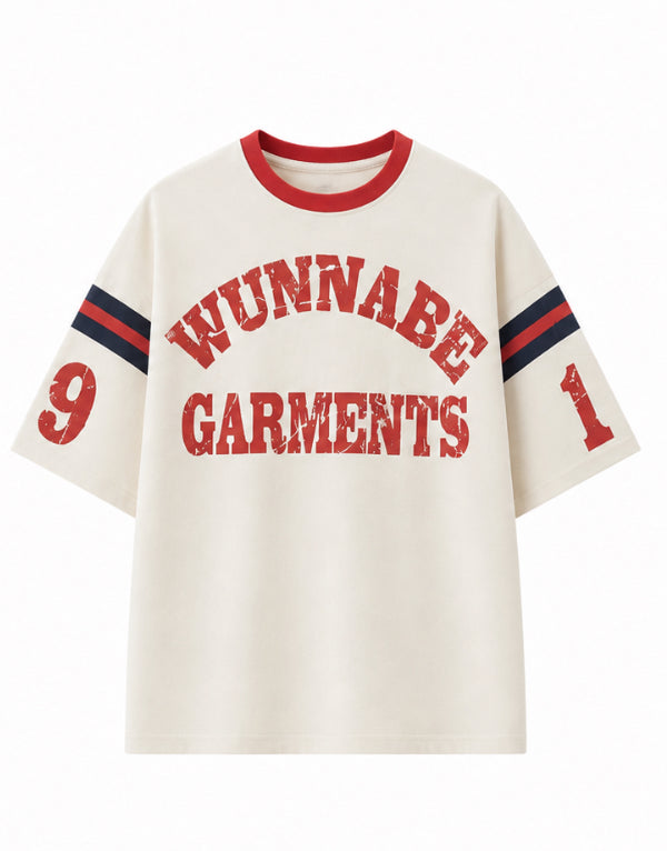 WUNNABE CROPPED BOXY T-SHIRT - WHITE