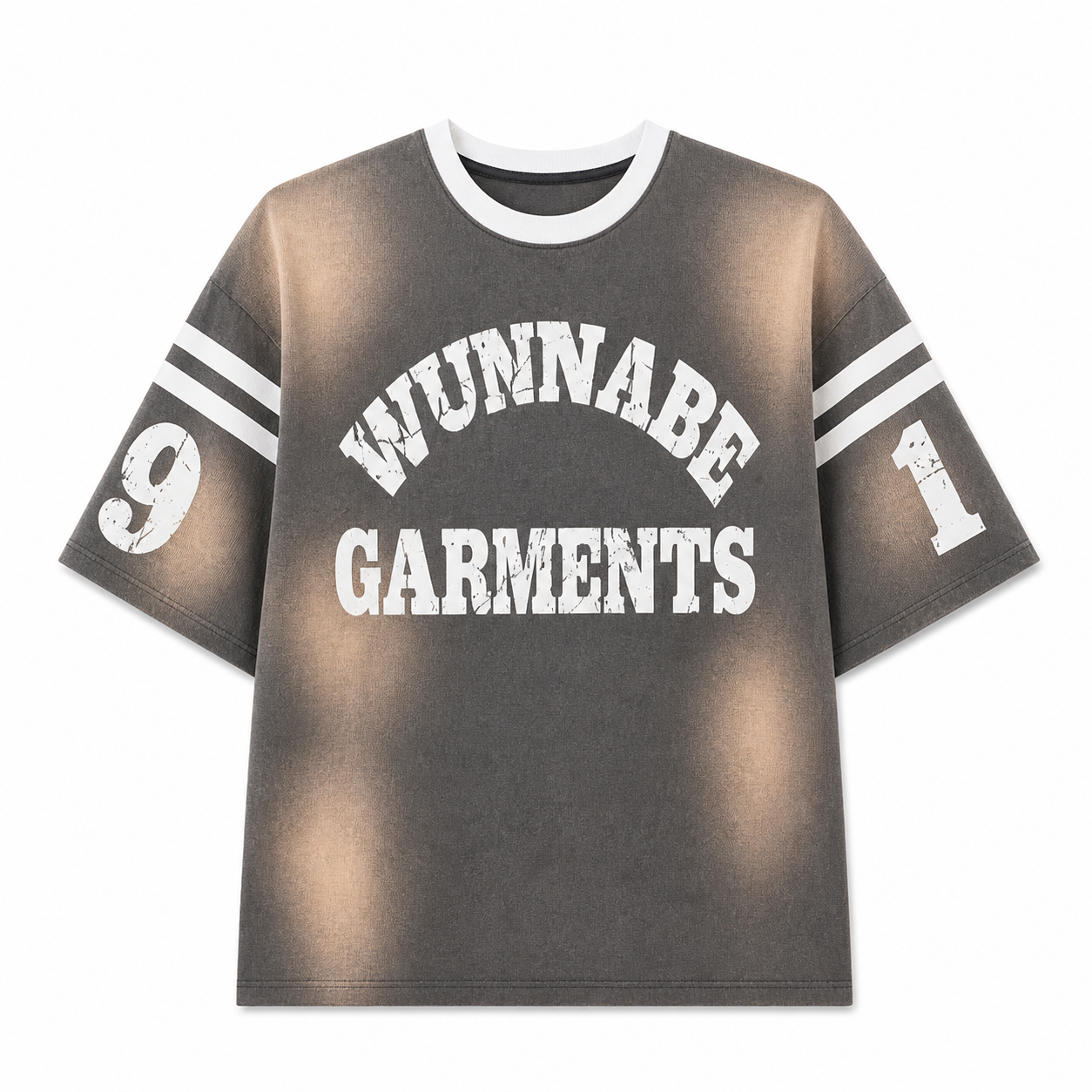 WUNNABE CROPPED BOXY T-SHIRT - GREY